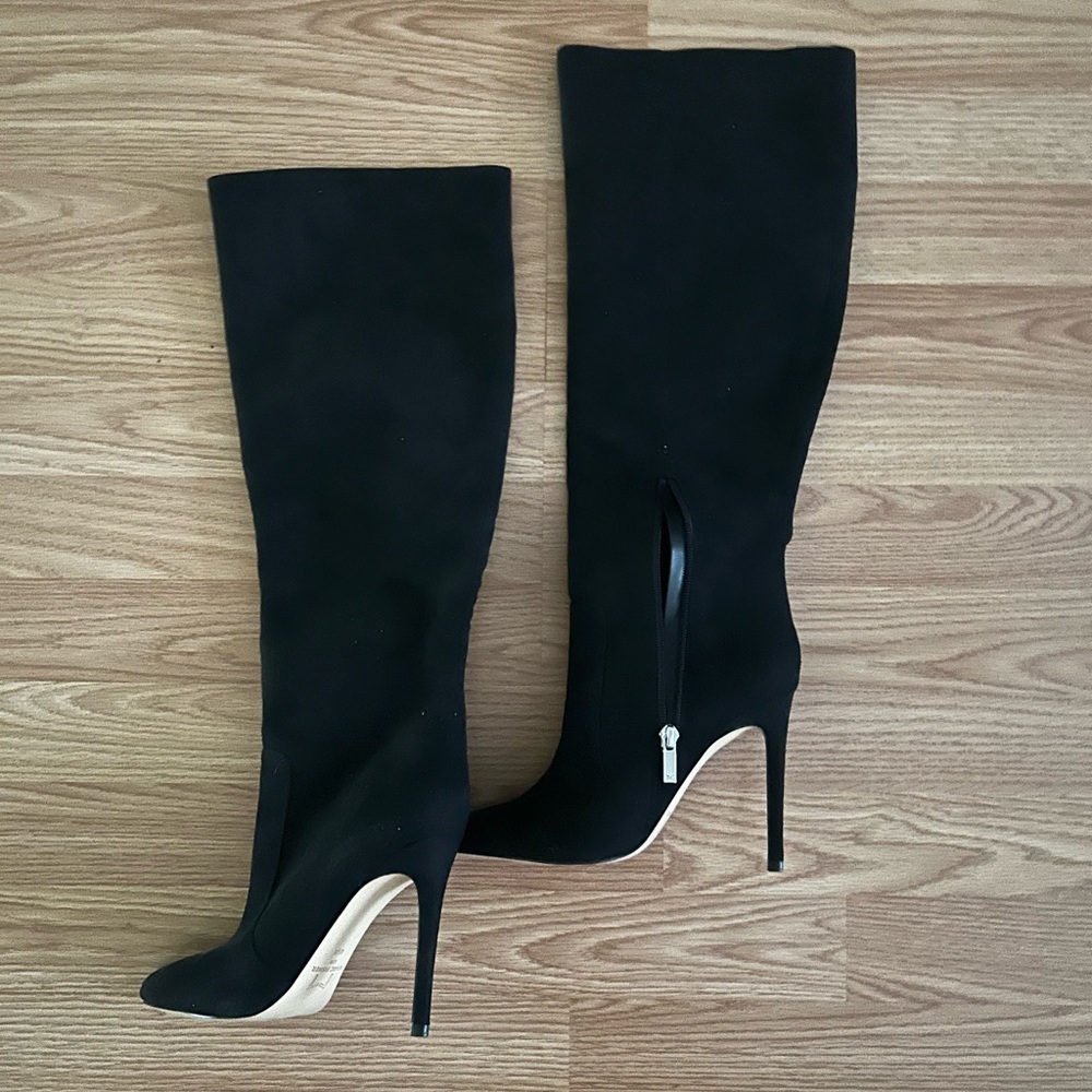 Marc Fisher Black Knee-High Stiletto Boots
